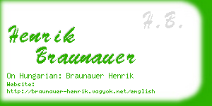 henrik braunauer business card